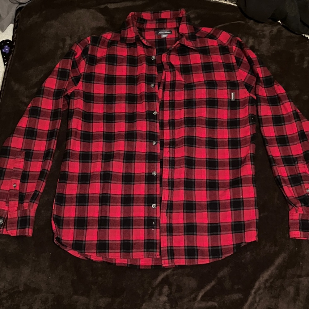 Eddie Bauer Red and Black Men's flannel